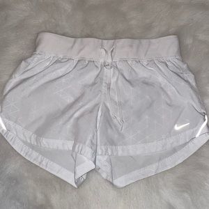 White Nike Running Shorts